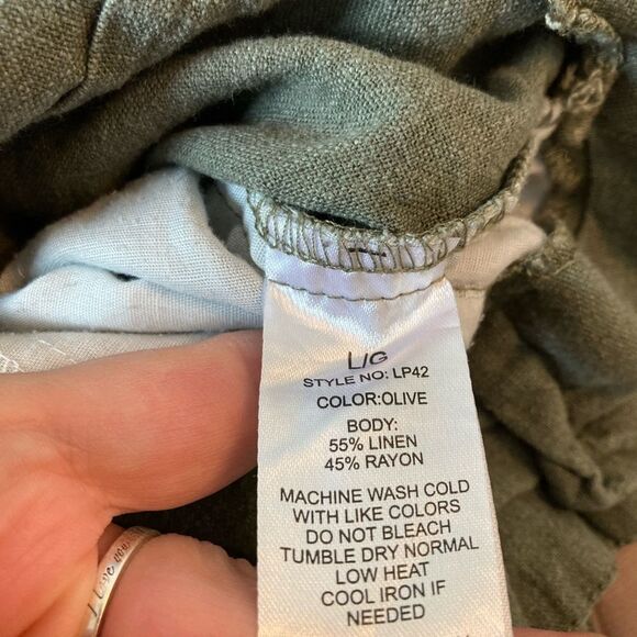 Ci Sono linen/rayon cool cropped trousers with darts not pleats fitted waist - Picture 8 of 8